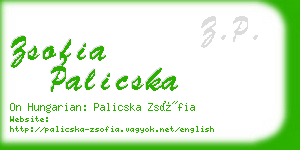 zsofia palicska business card